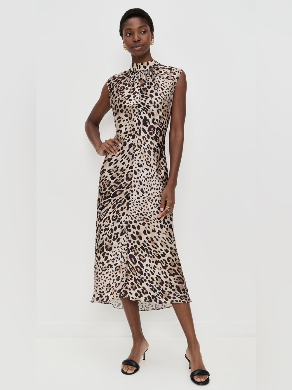 Misa Women's Giselle Dress, Leopard Print, size L